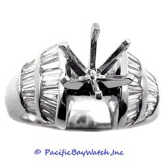 18K White Gold Ladies Diamond Ring Mounting