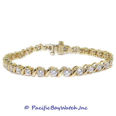 Ladies 14K Yellow Gold Diamond Bracelet