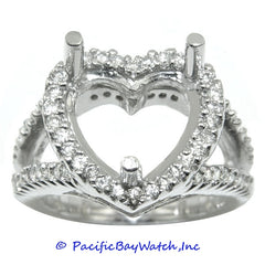 18K White Gold Ladies Diamond Ring Mounting