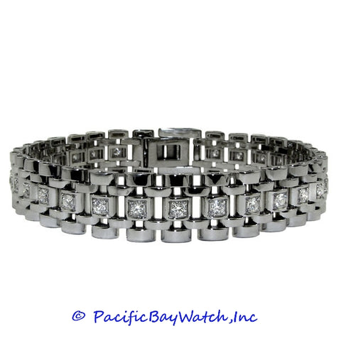 14K White Gold Bracelet for Men