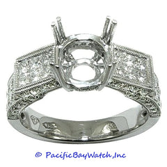 18K White Gold Ladies Diamond Ring Mounting