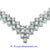 Ladies 14k White Gold Diamond Necklace