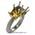 Platinum and 18K Yellow Gold Ladies Diamond Ring Mounting