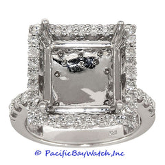 18K White Gold Ladies Diamond Ring Mounting