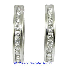 Ladies 18k White Gold Diamond Earrings