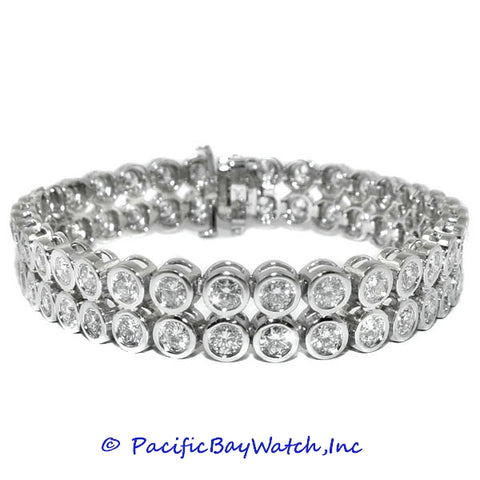 Ladies 14K White Gold Diamond Bracelet