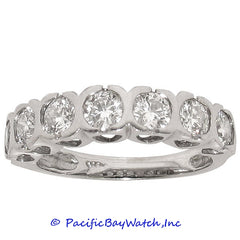 Ladies 18K White Gold Diamond Band