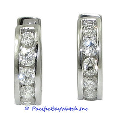 Ladies 18k White Gold Diamond Earrings