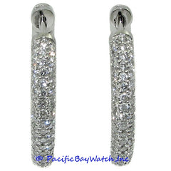 Ladies 18k White Gold Diamond Earrings