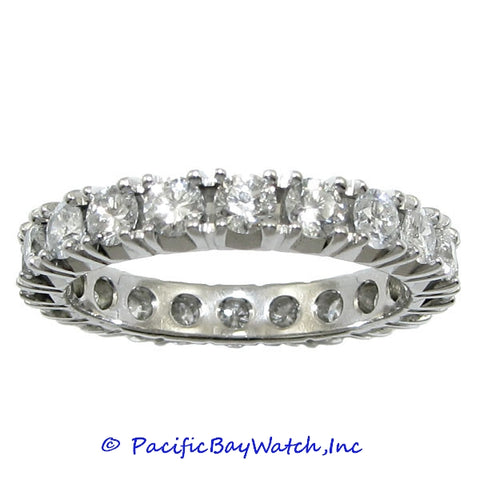 Ladies Eternity Diamond Band 18k White Gold