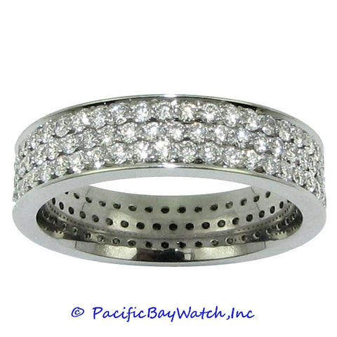Ladies 18k White Gold Diamond Band