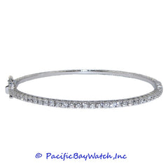 Ladies 18K White Gold Diamond Bangle