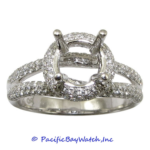 18K White Gold Ladies Diamond Ring Mounting
