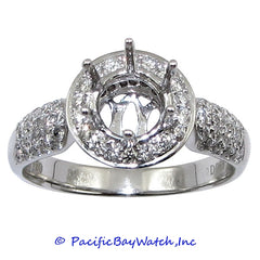 18K White Gold Ladies Diamond Ring Mounting