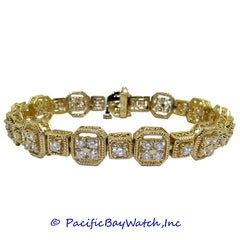 Ladies 18K Yellow Gold Diamond Bracelet