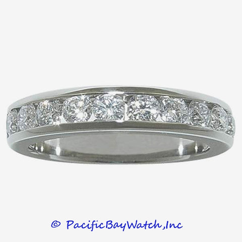 Ladies 18K White Gold Diamond Band