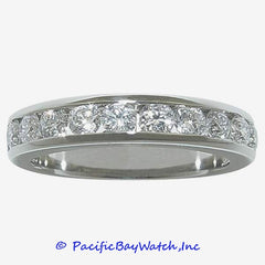 Ladies 18K White Gold Diamond Band