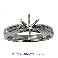 18K White Gold Ladies Diamond Ring Mounting