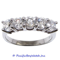 Ladies 18K White Gold Diamond Band