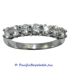 Ladies 18K White Gold Diamond Band