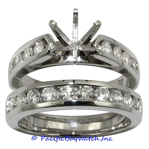 18K White Gold Ladies Diamond Ring Mounting