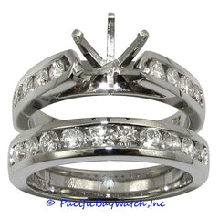 18K White Gold Ladies Diamond Ring Mounting