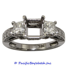 18K White Gold Ladies Diamond Ring Mounting