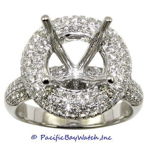 18K White Gold Ladies Diamond Ring Mounting