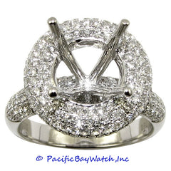 18K White Gold Ladies Diamond Ring Mounting