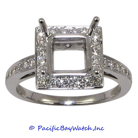 18K White Gold Ladies Diamond Ring Mounting