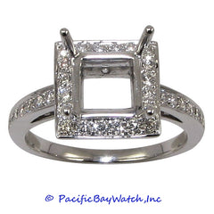 18K White Gold Ladies Diamond Ring Mounting