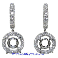 Ladies 18k White Gold Diamond Earrings