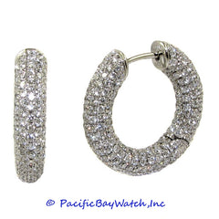 Ladies 18k White Gold Diamond Earrings