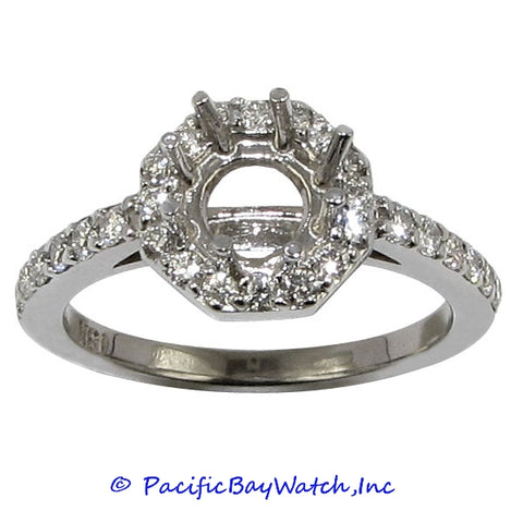 18K White Gold Ladies Diamond Ring Mounting
