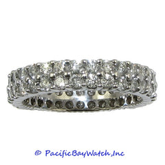 Ladies 18k White Gold Diamond Band