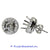 Ladies 18k White Gold Diamond Earrings
