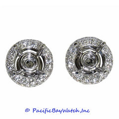 Ladies 18k White Gold Diamond Earrings