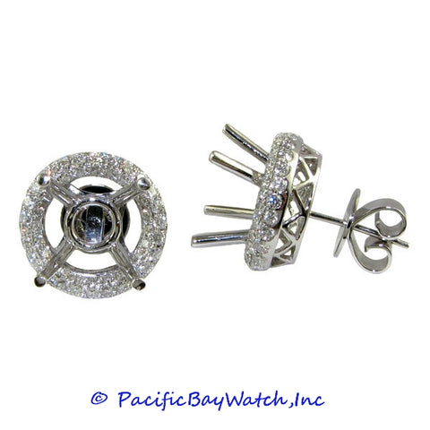 Ladies 18k White Gold Diamond Earrings