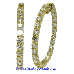 Ladies 18k Yellow Gold Diamond Earrings