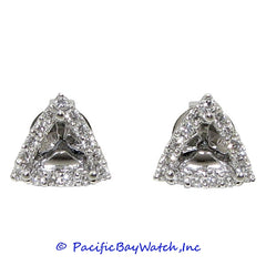 Ladies 18k White Gold Diamond Earrings