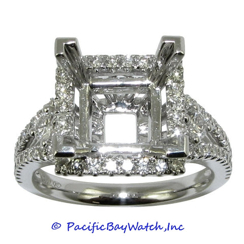 18K White Gold Ladies Diamond Ring Mounting