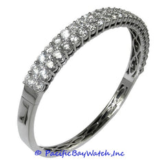 Ladies 18K White Gold Diamond Bangle