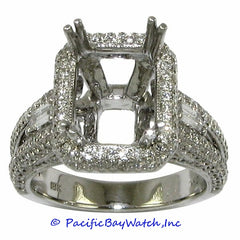 18K White Gold Ladies Diamond Ring Mounting