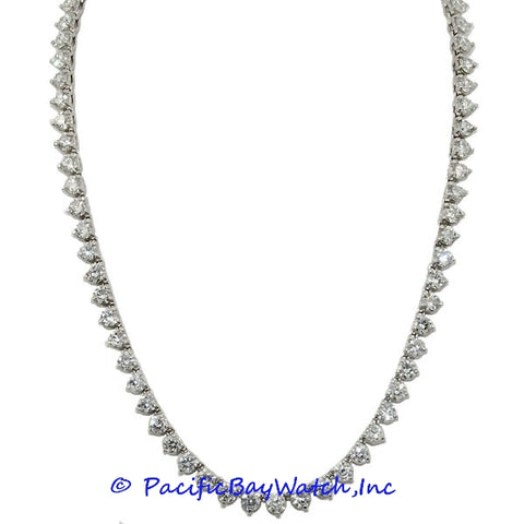 Ladies 18k White Gold Diamond Necklace