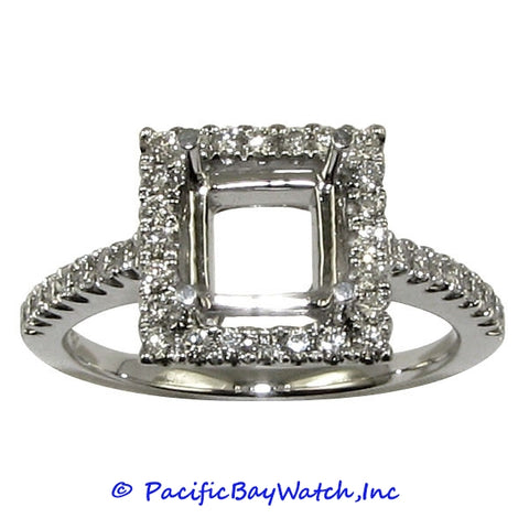 18K White Gold Ladies Diamond Ring Mounting