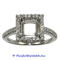 18K White Gold Ladies Diamond Ring Mounting