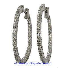 Ladies 18k White Gold Diamond Earrings
