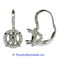 Ladies 18k White Gold Diamond Earrings