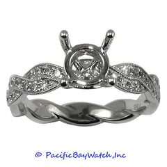 18K White Gold Ladies Diamond Ring Mounting