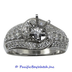 18K White Gold Ladies Diamond Ring Mounting